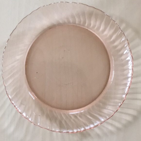 Arcoroc France Blush Pink Tinted Glass Plate Teacup Saucer - Bundle lot of Three - Picture 3 of 14